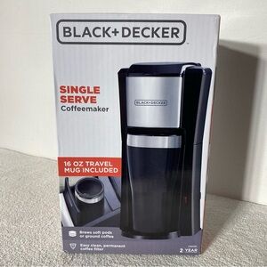 Black & Decker Single Serve Coffee Maker Machine W Travel Mug NIB